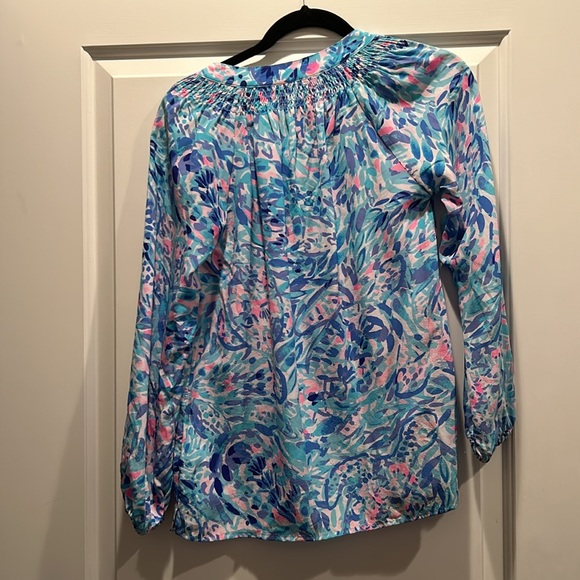 Lilly Pulitzer Elsa Silk Top Blouse xs - Picture 5 of 6